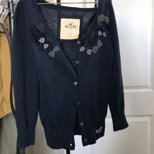 Blue Hollister button down cardigan